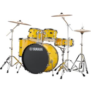 YAMAHA RYDEEN STANDARD BATTERIA ACUSTICA CASSA 22″ CON HARDWARE + PIATTI   Mellow Yellow