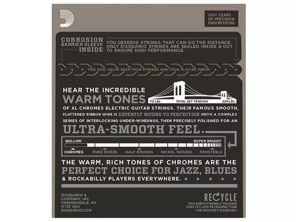 D'ADDARIO ECG23 Chromes Extra Light