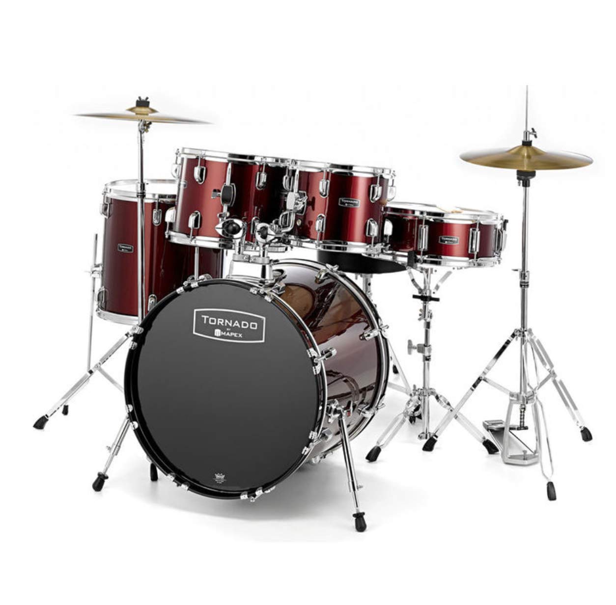 MAPEX TORNADO TND5044TDR DARK BURGUNDY BATTERIA ACUSTICA COMPLETA CASSA 20" - immagine 2
