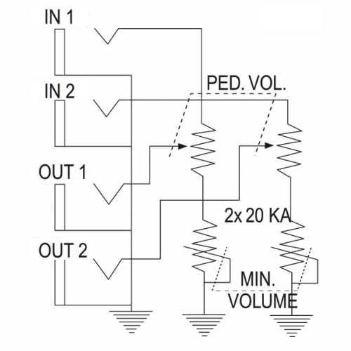 VM14L – Pedale Volume Stereo In ABS Per Tastiera - immagine 2