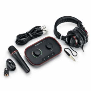 FOCUSRITE VOCASTER ONE BUNDLE CON INTERFACCIA AUDIO USB-C 1 IN / 2 OUT, MICROFONO, CUFFIA, CAVO XLR